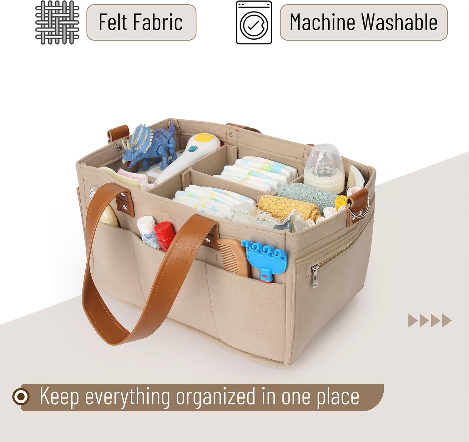 Bab Diape Cadd Organizer Leathe Strap Bab Organizer Ca Diape Caddy