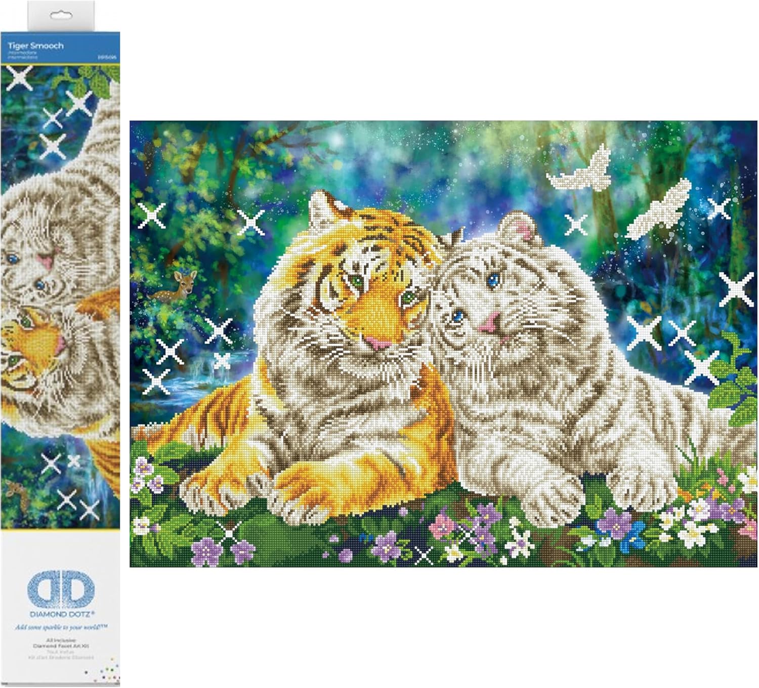 DIAMON DOT Tige Smooc Anima Diamon Paintin Kit fo Adult Diamon Ar Kit Relaxin Creativ Craf Ki wit Dot Gem 30.3inchx21.7inch