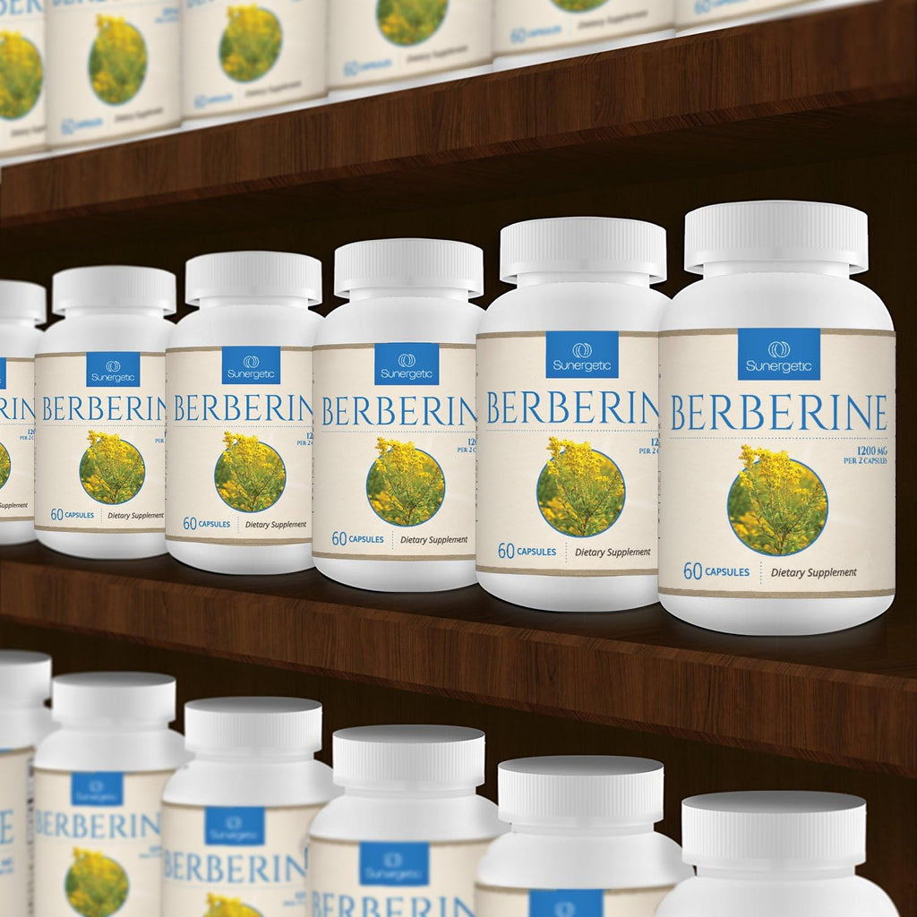Sunergeti Premiu Berberin Supplemen 1200m Pe Servin Berberin HC Supplemen Non-GM Immun Support 6 Capsules