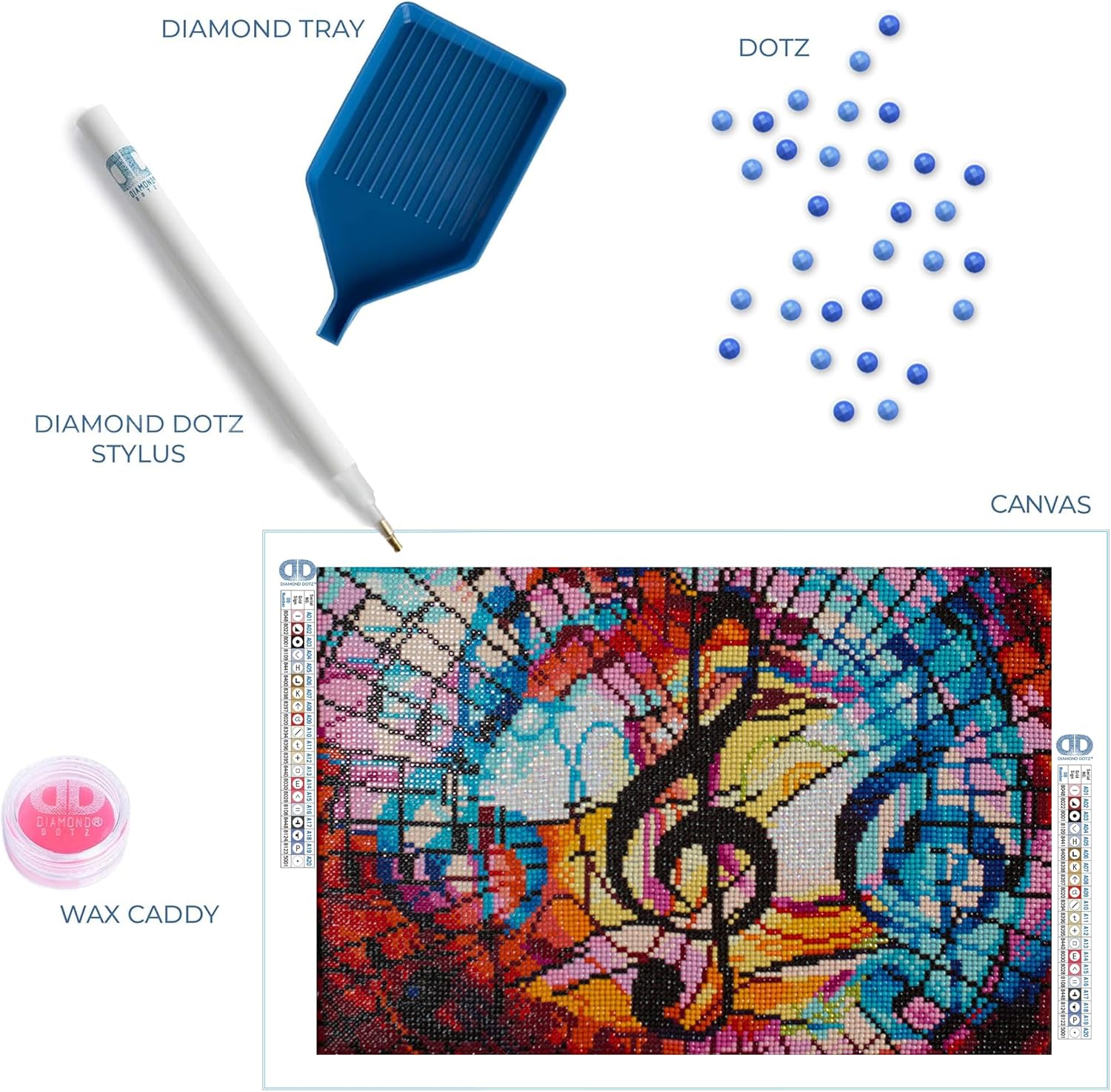 DIAMON DOT Tripl Trebl Musi Diamon Paintin Kit fo Adult Diamon Ar Kit Relaxin Creativ Craf Ki wit Dot Gem 10.6inchx15.7inch