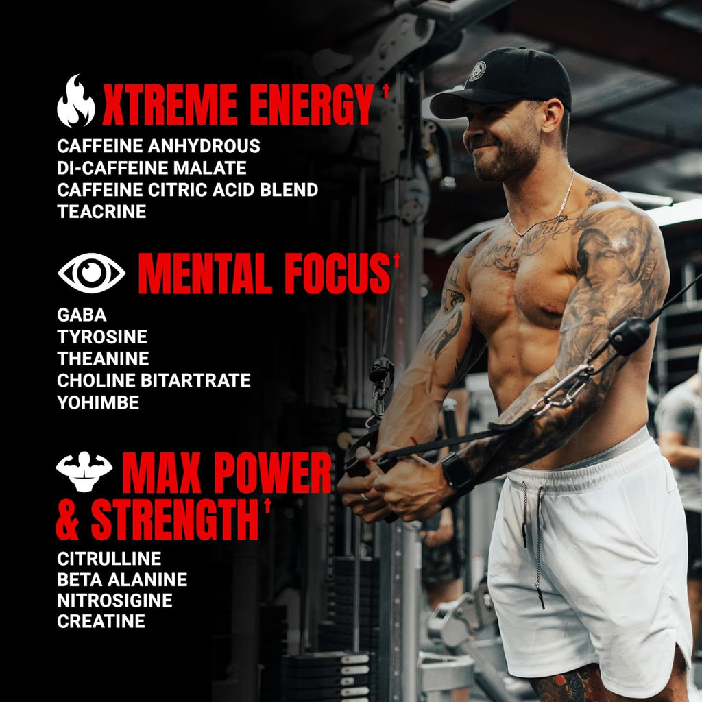 PROSUPPS Mr. Hyde Xtreme Pre Workout Powder with Creatine, Beta Alanine Caffeine ¨C Extreme Energy, Pumps, Focus Performance - Fitness Gym Supplements for Men Women (Watermelon, 30 Servings)
