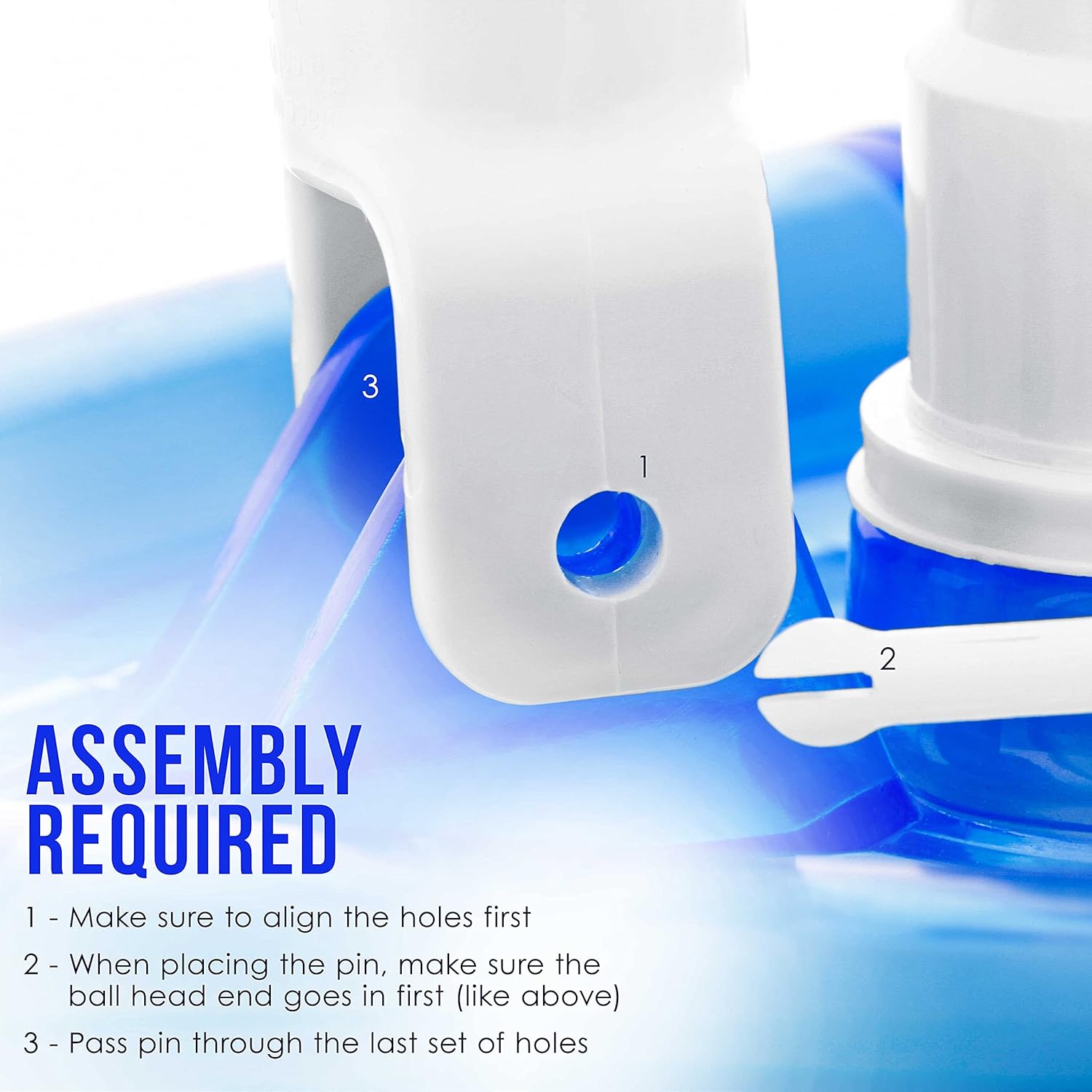 U.S. Pool Supply Weighted Transparent Triangular Pool Vacuum Head with Swivel Hose Connection and EZ Clip Handle - Connect 1-1/4inch or 1-1/2inch Hose - Removes Debris, Clean Corners - Safe for Vinyl Pools