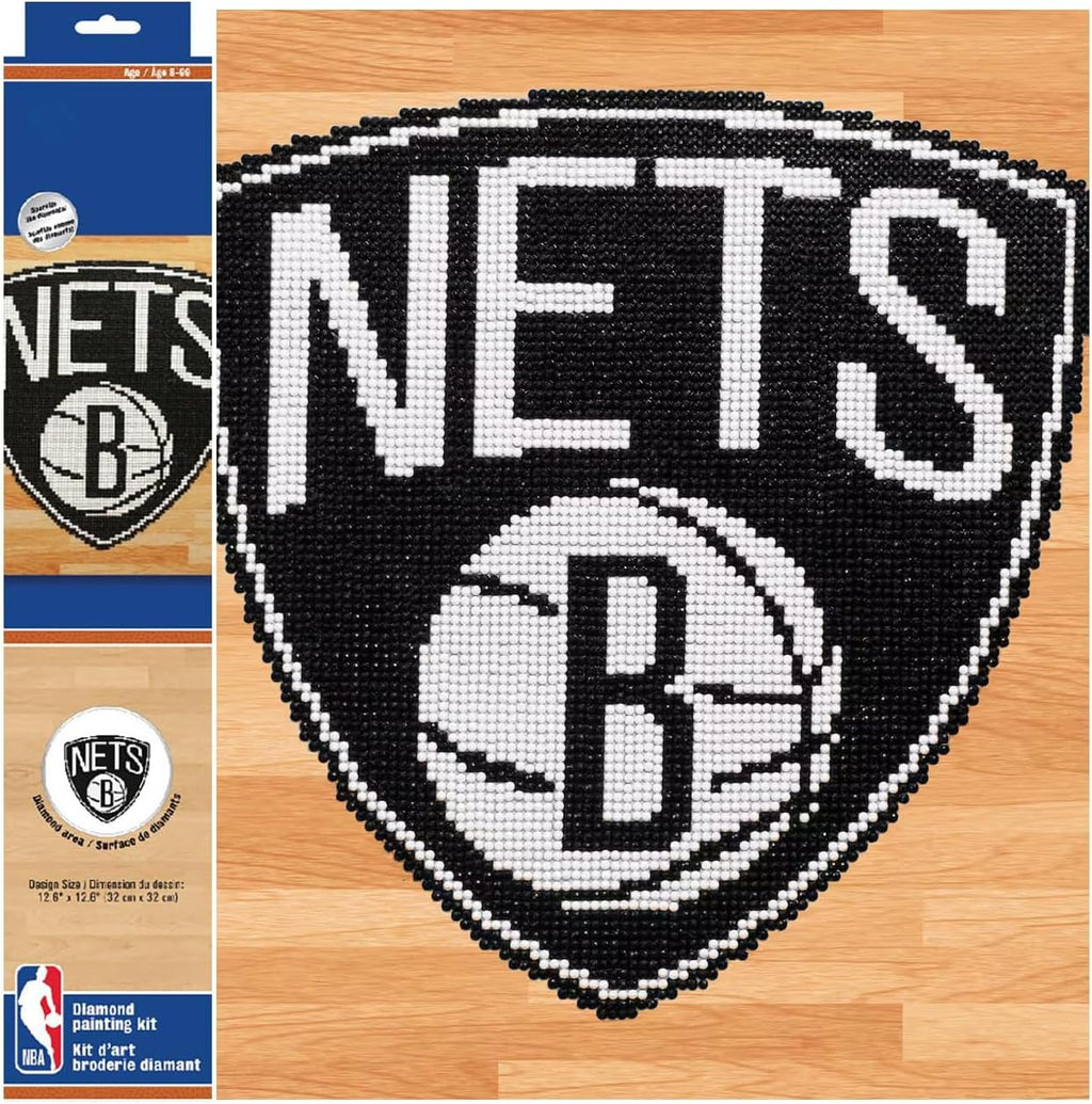 DIAMON DOT NB Brookly Net Basketbal Diamon Paintin Kit fo Adult Diamon Ar Kit Relaxin Creativ Craf Ki wit Dot Gem 12.6inchx12.6inch