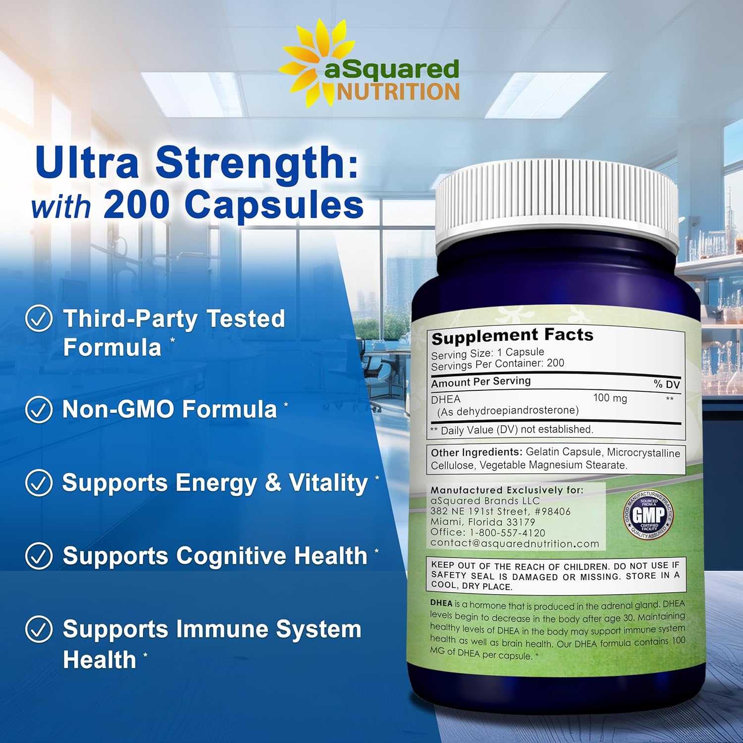 DHE 100m Supplemen 20 Capsule Hig Potenc Dehydroepiandrosteron fo Me an Wome Ma Strengt Pill fo Brai Health Energy an Immun Functio Formulate i USA Third-Part Tested