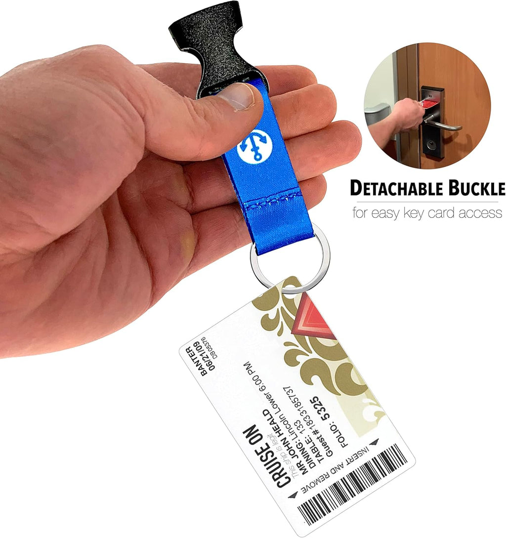 Cruise On Cruise Lanyard for Ship Cards ¨C 2-Pack Retractable Badge Waterproof Key Card Holder for Ship Cards ¨C Cruise Essentials 2025-2026, Perfect for Travel Vacation (Blue Ship Royal)