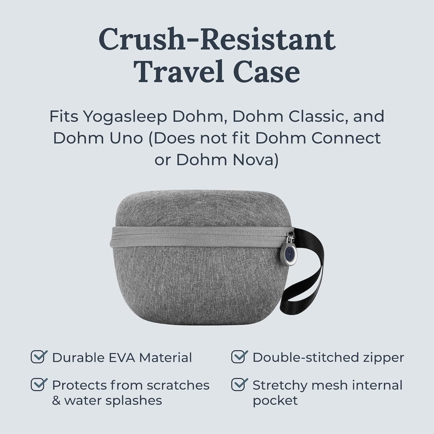 Yogaslee Doh Un Whit Nois Soun Machin Trave Case Rea Fa Insid fo Non-Looping Soun Machin fo Travel Offic Privacy Slee Therap fo Adult Baby Charcoal Piec Set