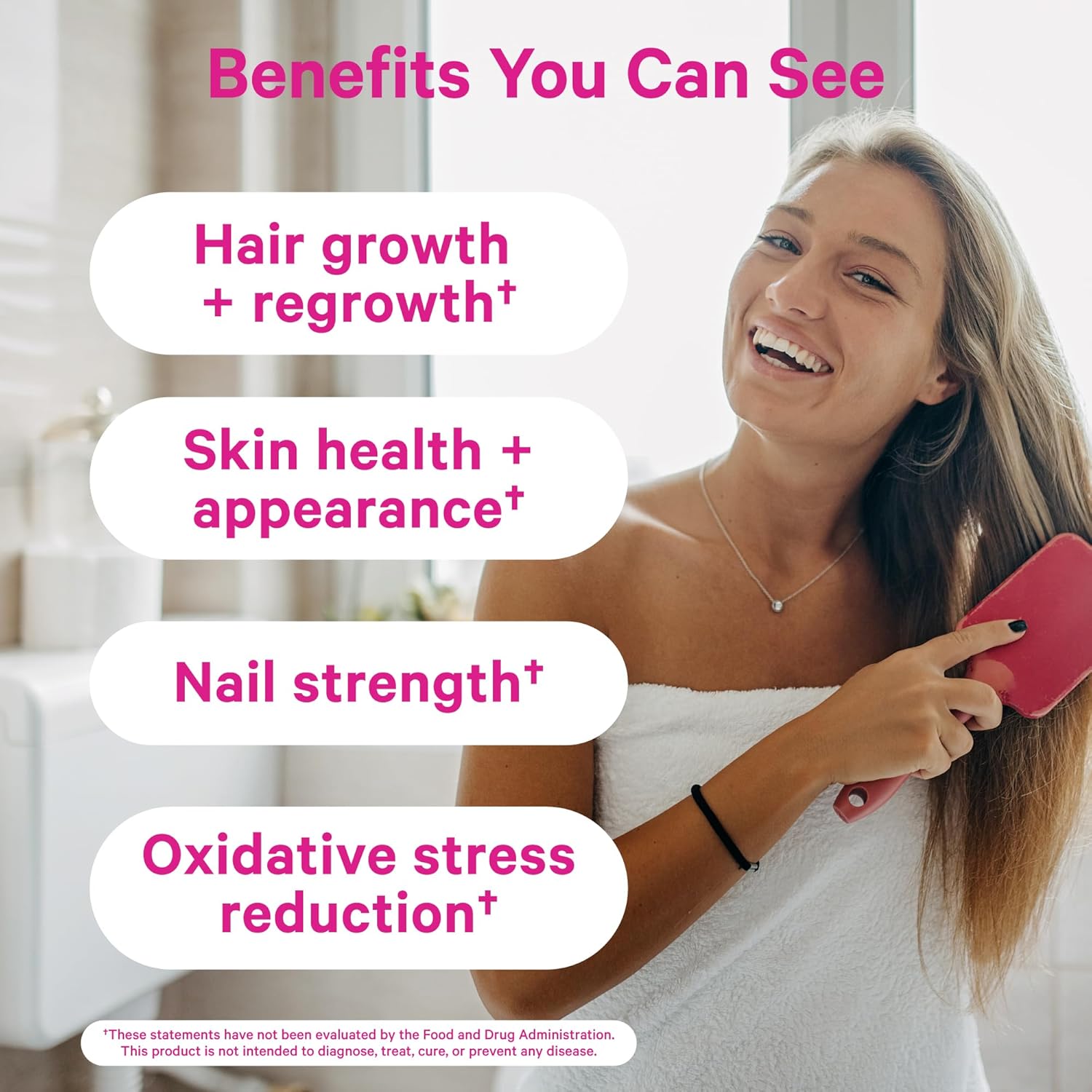 Pin Stor Tota Glo Gummie fo Wome Hair Ski Nail Vitami wit Biotin Vitami A B6 B12 Folate Zin Mor Suppor fo Radian Skin Stron Nails an Health Hai 6 Berr Gummies