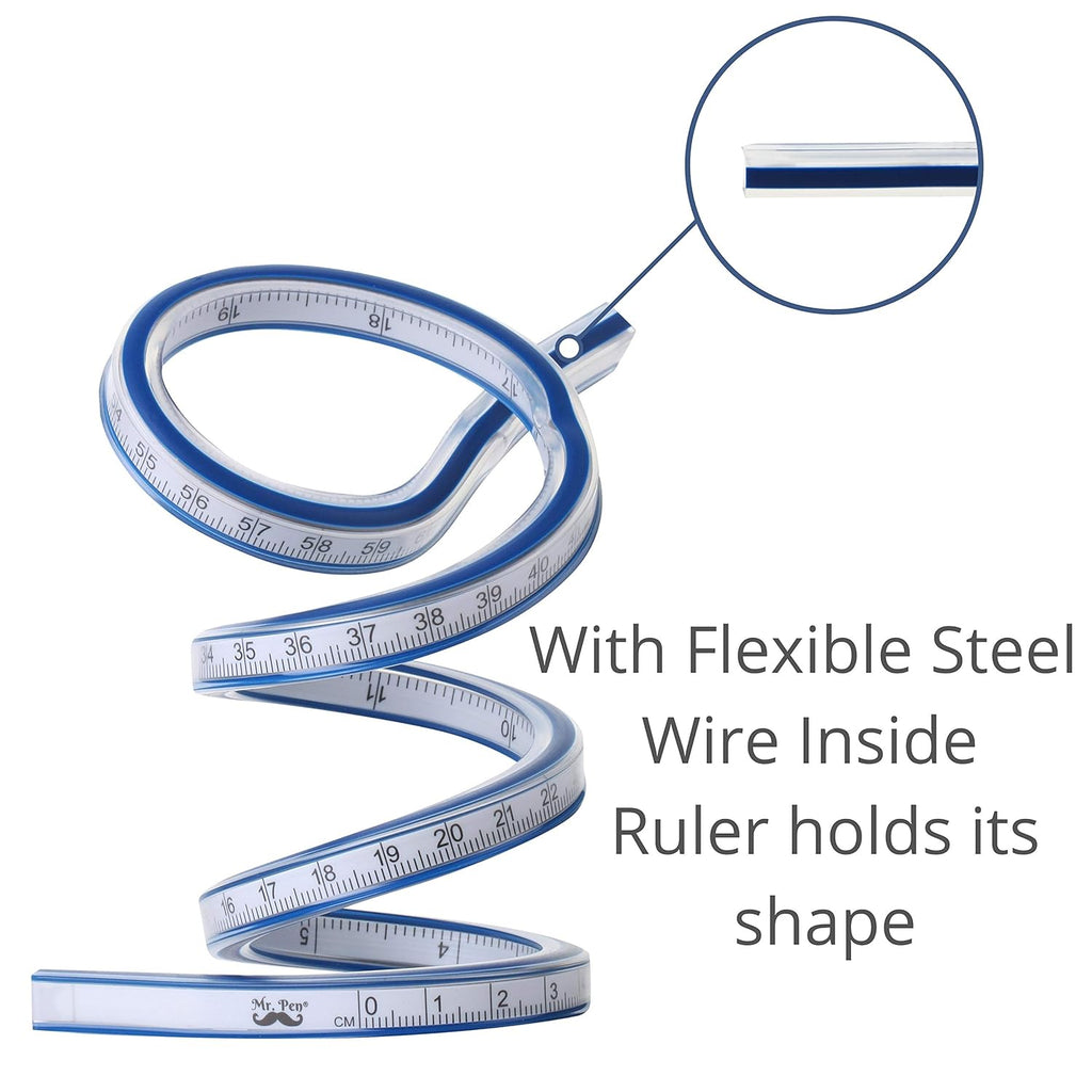 2 Inc Flexibl Curv Rule fo Drawing Sewing Engineering