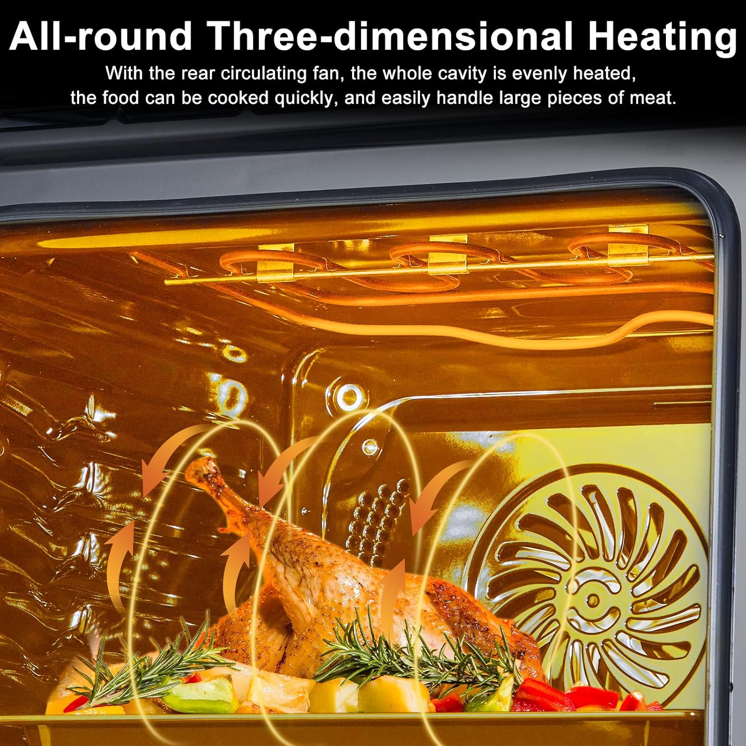 GarveeHom 2 i Electri Wal Oven 2.5Cu. Larg Capacit Versatil Cookin Options 3000 Heating Le Display Touc Control Touc Screen Spaciou Capacity
