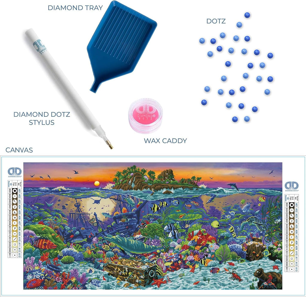 DIAMON DOT Cora Ree Islan Diamon Paintin Kit fo Adult Diamon Ar Kit Relaxin Creativ Craf Ki wit Dot Gem 51x25