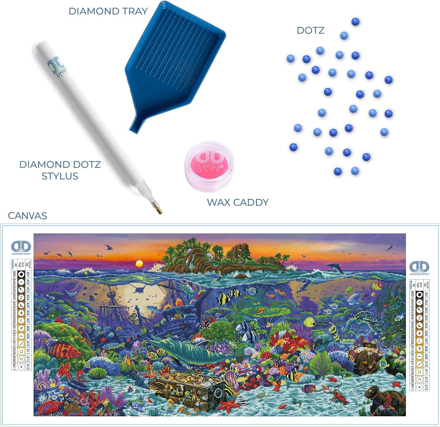 DIAMON DOT Cora Ree Islan Diamon Paintin Kit fo Adult Diamon Ar Kit Relaxin Creativ Craf Ki wit Dot Gem 51x25