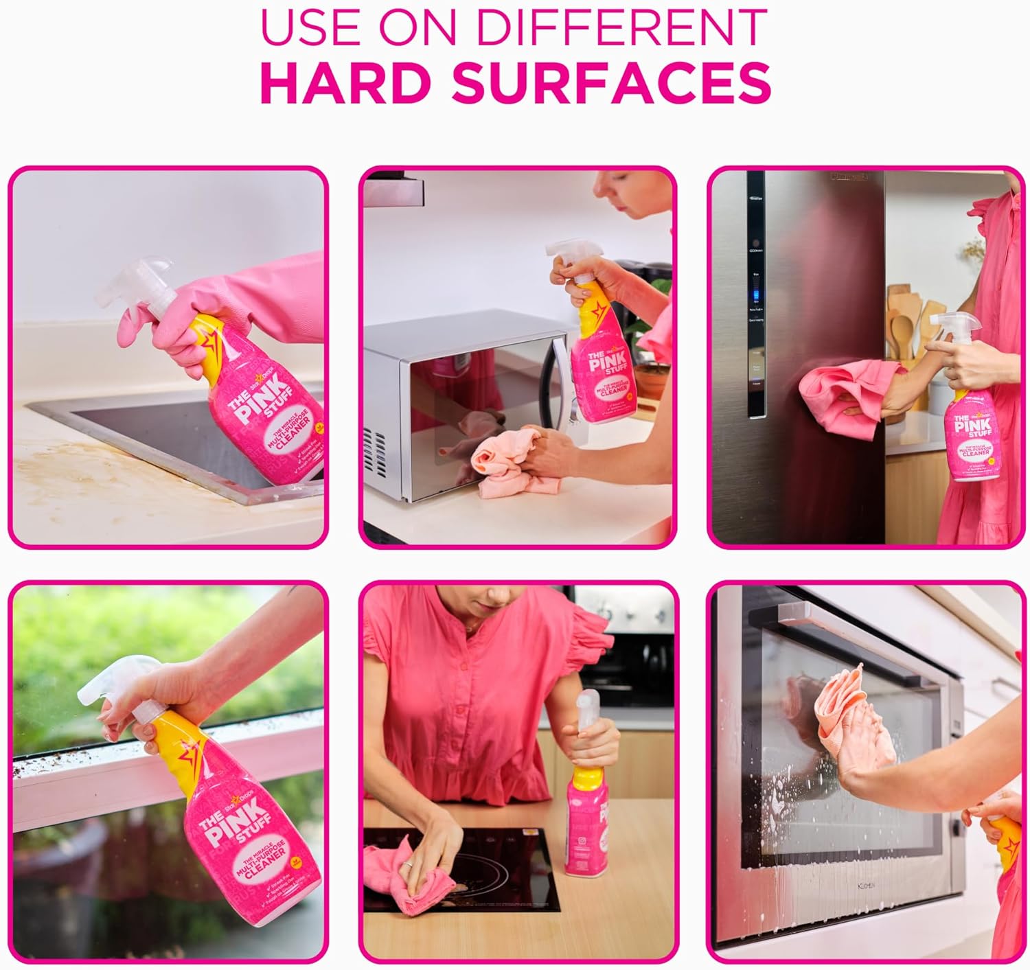 The Pink Stuff Miracle Multi-Purpose Cleaner Spray, 30 fl oz ¨C Now 20% More! Powerful All-Purpose Cleaning Solution for Kitchens, Bathrooms, Floors More ¨C Cuts Through Grease Grime with Ease