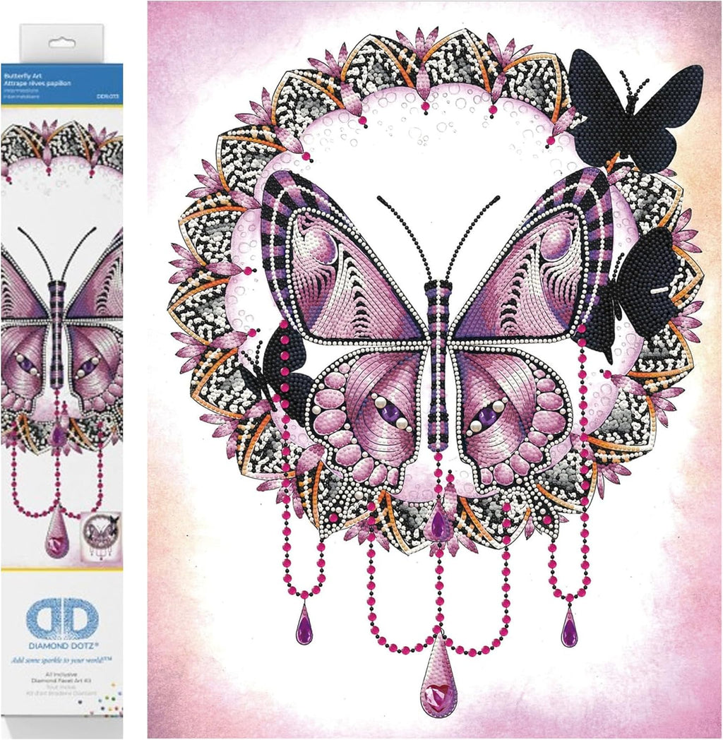 DIAMON DOT Butterfl Natur Diamon Paintin Kit fo Adult Diamon Ar Kit Relaxin Creativ Craf Ki wit Dot Gem 20.3inchx16.3inch