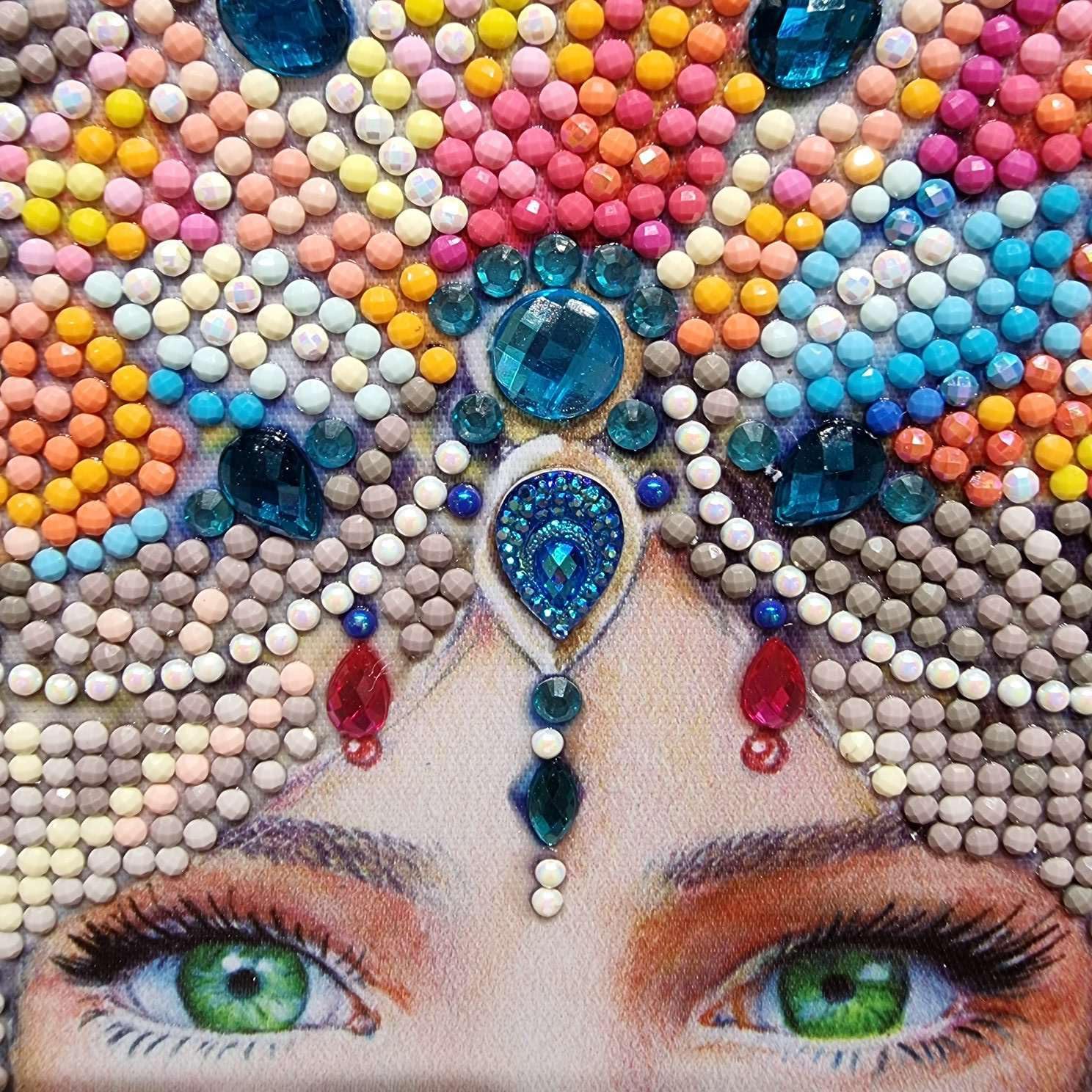 DIAMON DOT Mysti Mermai Diamon Paintin Kit fo Adult Diamon Ar Kit Relaxin Creativ Craf Ki wit Dot Gem 16.1x20.1
