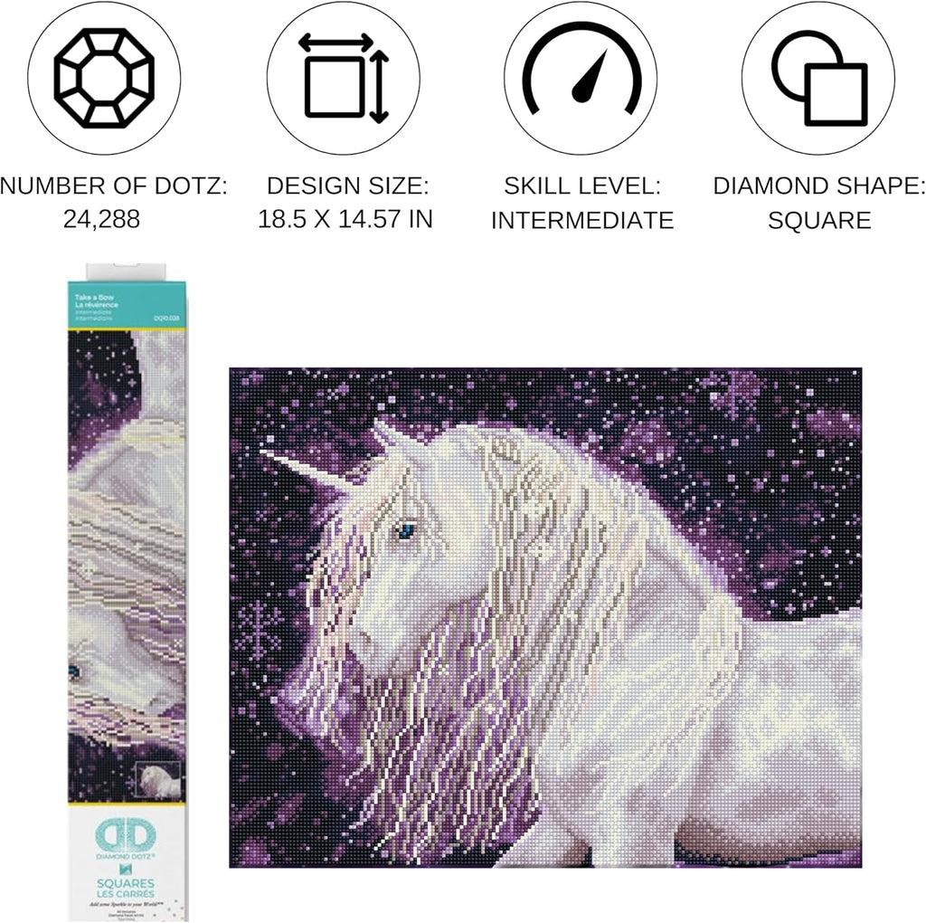 DIAMON DOT Tak Bo Unicor Diamon Paintin Kit fo Adult Diamon Ar Kit Relaxin Creativ Craf Ki wit Dot Gem 18.5inchx14.6inch