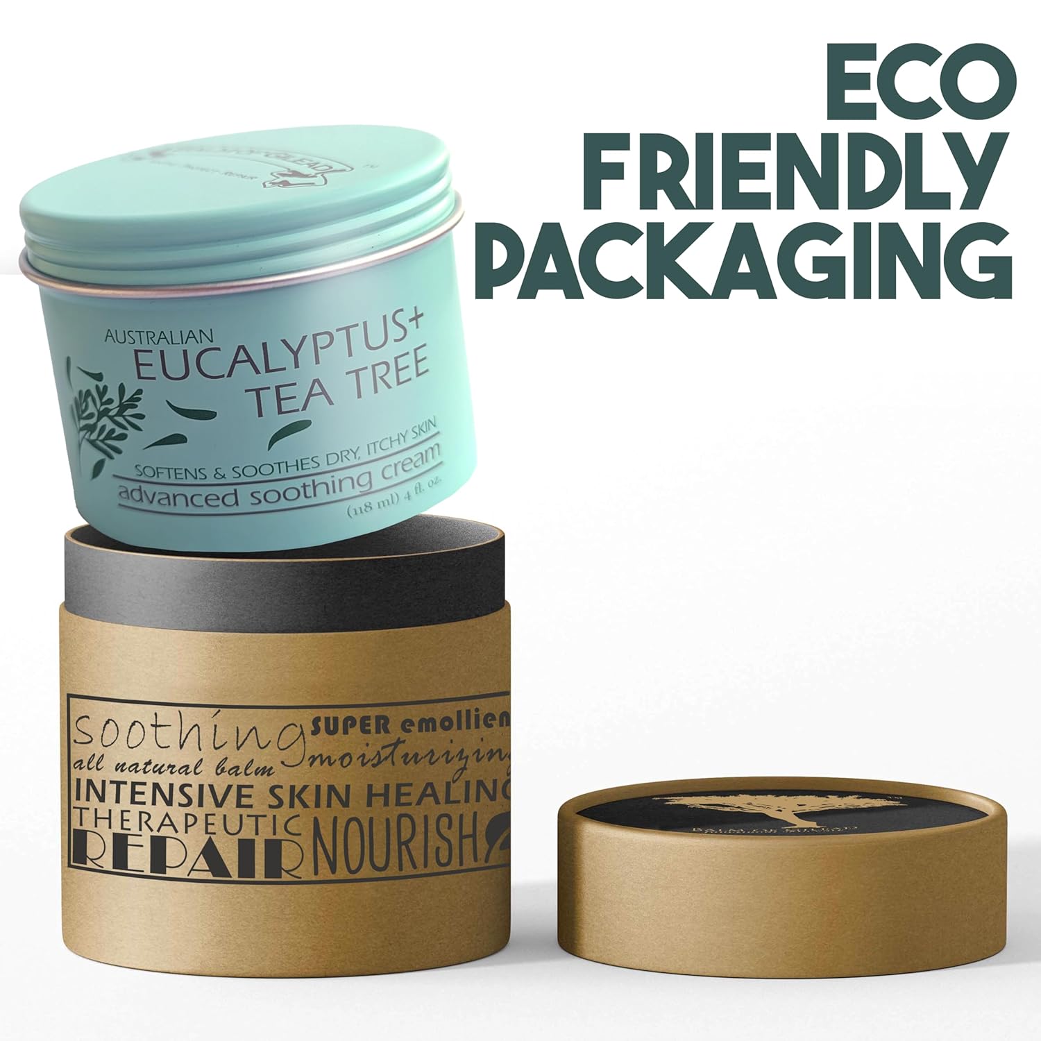 BAL O GILEA Foo Crea wit Te Tre an Eucalyptu Intensiv Moisturizin Crea fo Dry Cracke Heel an Fee Refreshin Bod an Ski Car Balm