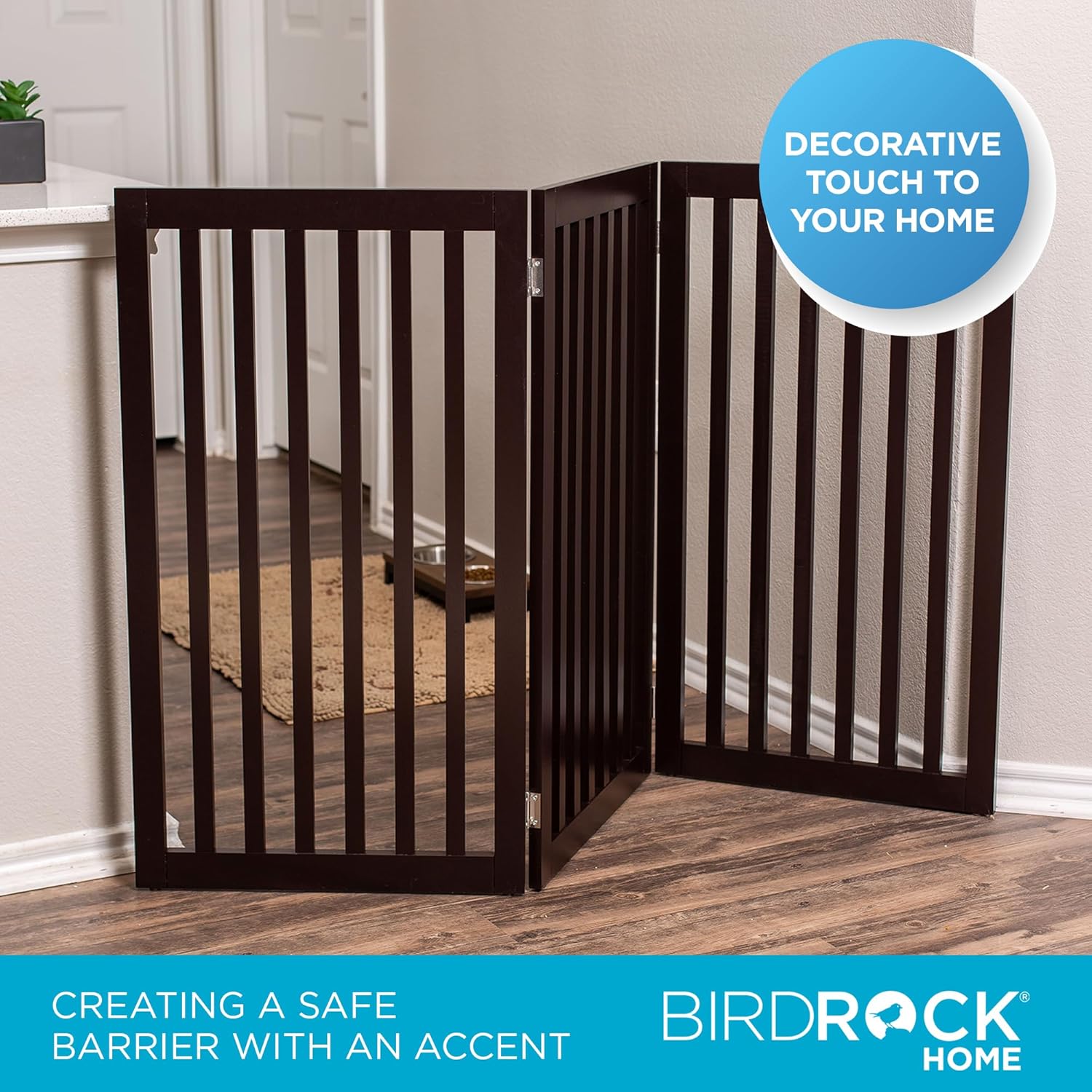 INTERNET' BES Do Gat Indoo Freestandin Pe Barrier Foldin Woo Do Fence Extr Wid Doorwa Pupp Gate Indoo Anima Privac Panel Woode Ca Fenc  Pane 36inch Espresso