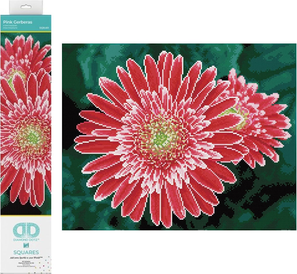 DIAMON DOT Pin Gerbera Flowe Diamon Paintin Kit fo Adult Diamon Ar Kit Relaxin Creativ Craf Ki wit Dot Gem 15.8inchx19.7inch