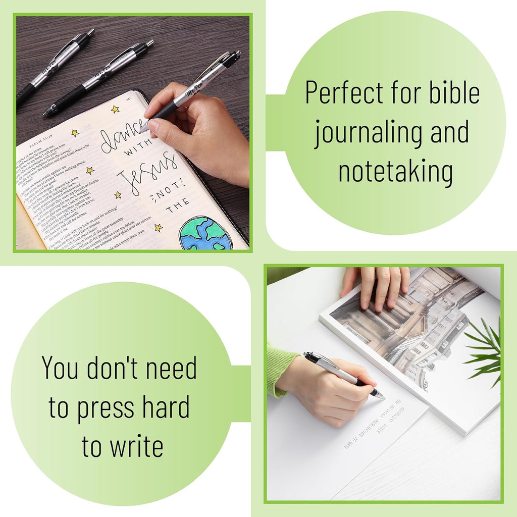 Mr. Pen - 12 Pack Black Fine Tip Pens, Fast Dry, No Smear & Bleed Through, Ideal for Bible Journaling & Planners