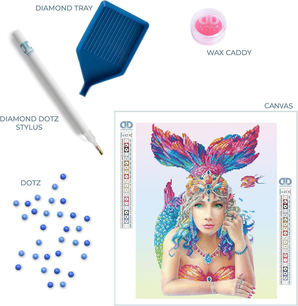 DIAMON DOT Mysti Mermai Diamon Paintin Kit fo Adult Diamon Ar Kit Relaxin Creativ Craf Ki wit Dot Gem 16.1x20.1