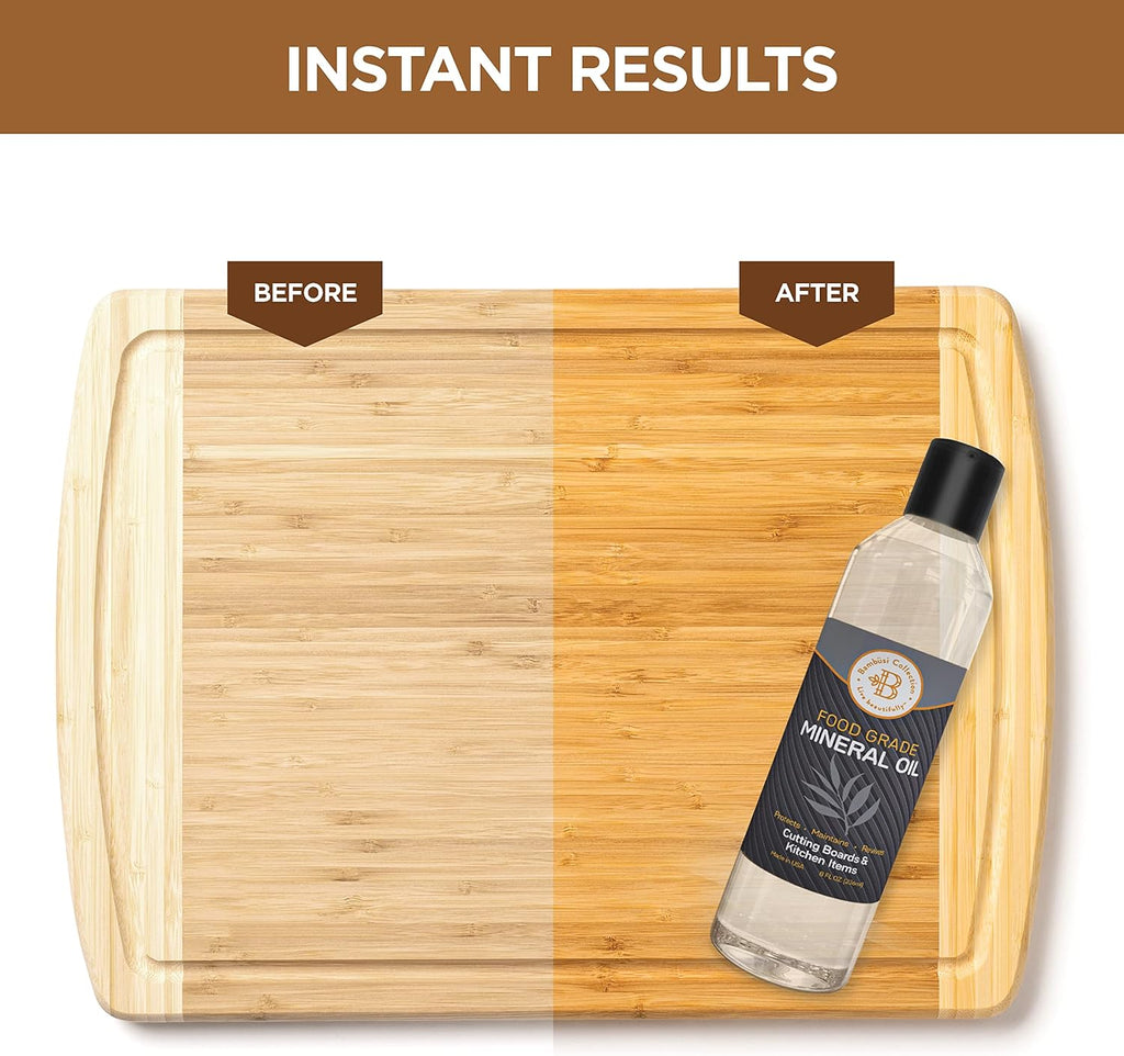 Cutting Board Oil - 12 oz Food Grade Mineral Oil for Wood Cutting Board Conditioner, Butcher Block Oil, Mineral Oil Food Grade - Protects and Restores Wood, Bamboo, Teak - Kitchen Care Gift Idea