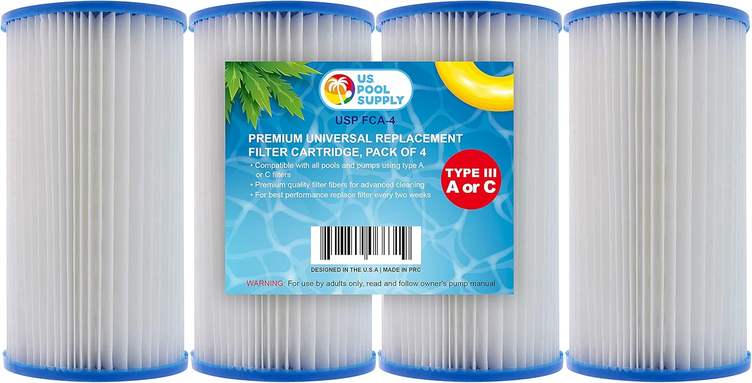 U.S Poo Suppl Pac o Universa Replacemen Filte Cartridges Typ o  Compatibl wit Abov Groun Swimmin Poo Pump Usin Typ o Filter Provide Premiu Clea Wate Filtration