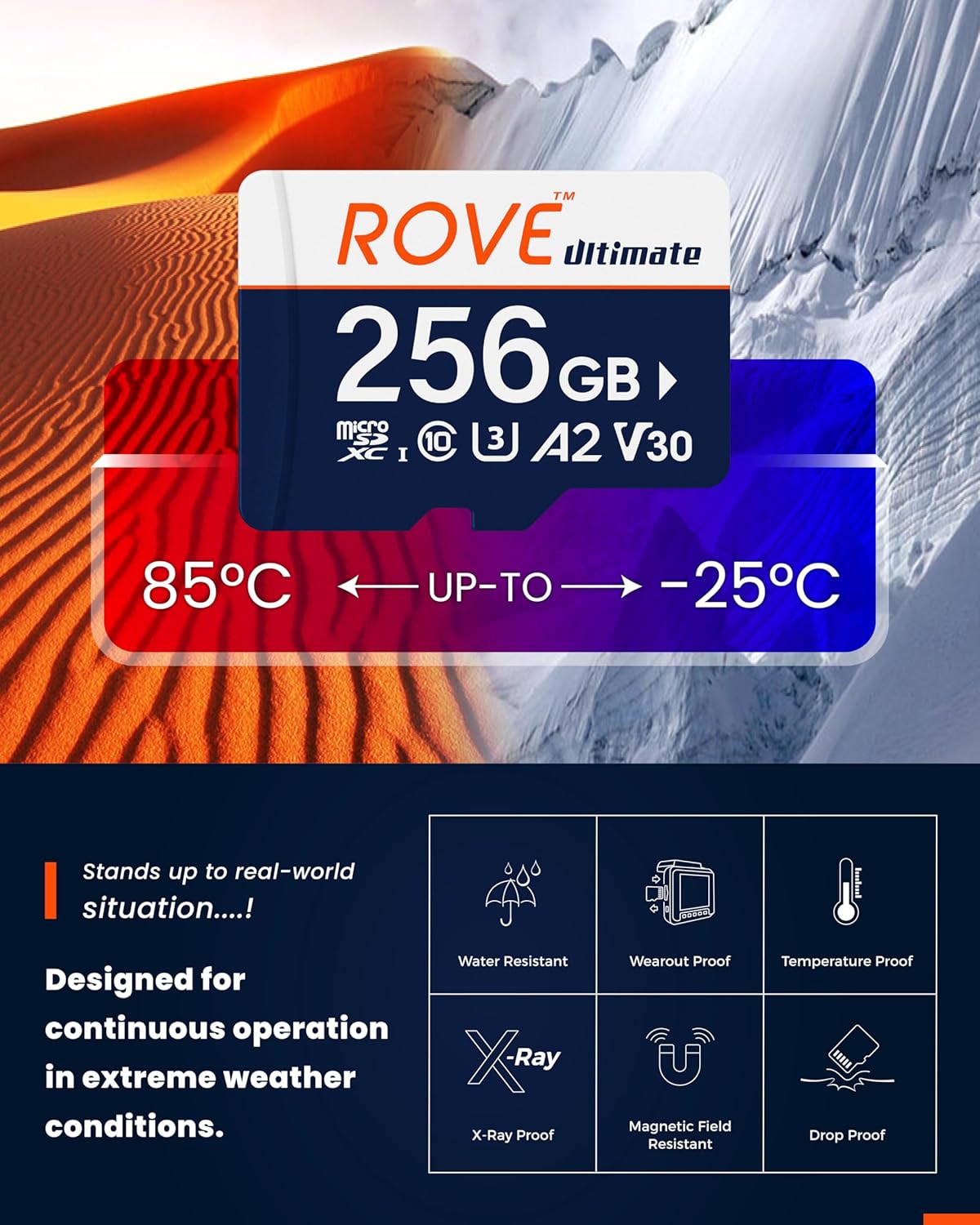 Ultimate Micro SD Card microSDXC 256GB Memory Card with USB 3.2 Type C Card Reader 170MB/s C10, U3, V30, 4K, A2 for Dash Cam, Android Smart Phones, Tablets, Games