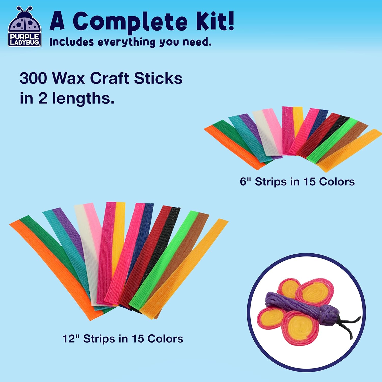 PURPL LADYBU Bendabl Wa Craf Stick fo Kid Christma Stockin Stuffers Campin Essentials Roa Tri Activities Trave Toy fo Toddler i Car Airplan Restauran 1 Colors 30 Pcs