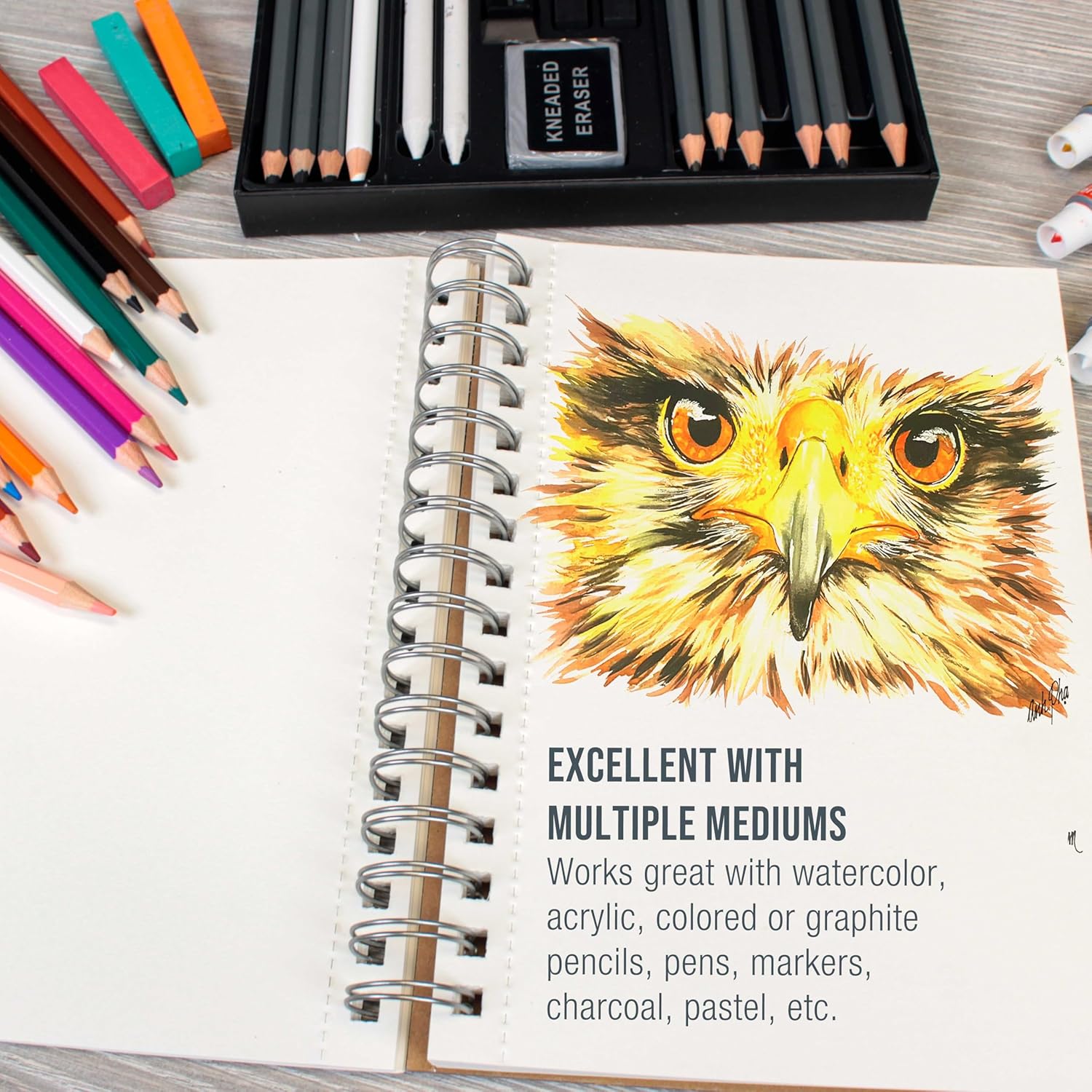 U.S. Art Supply 5.5inch x 8.5inch Premium Heavyweight Watercolor Paper Pad, Pack of 3 (30 Sheets Each), 140lb (300gsm) - Spiral Bound, Cold Pressed, Acid-Free, Wet, Water Color Paper - For Artists, Students