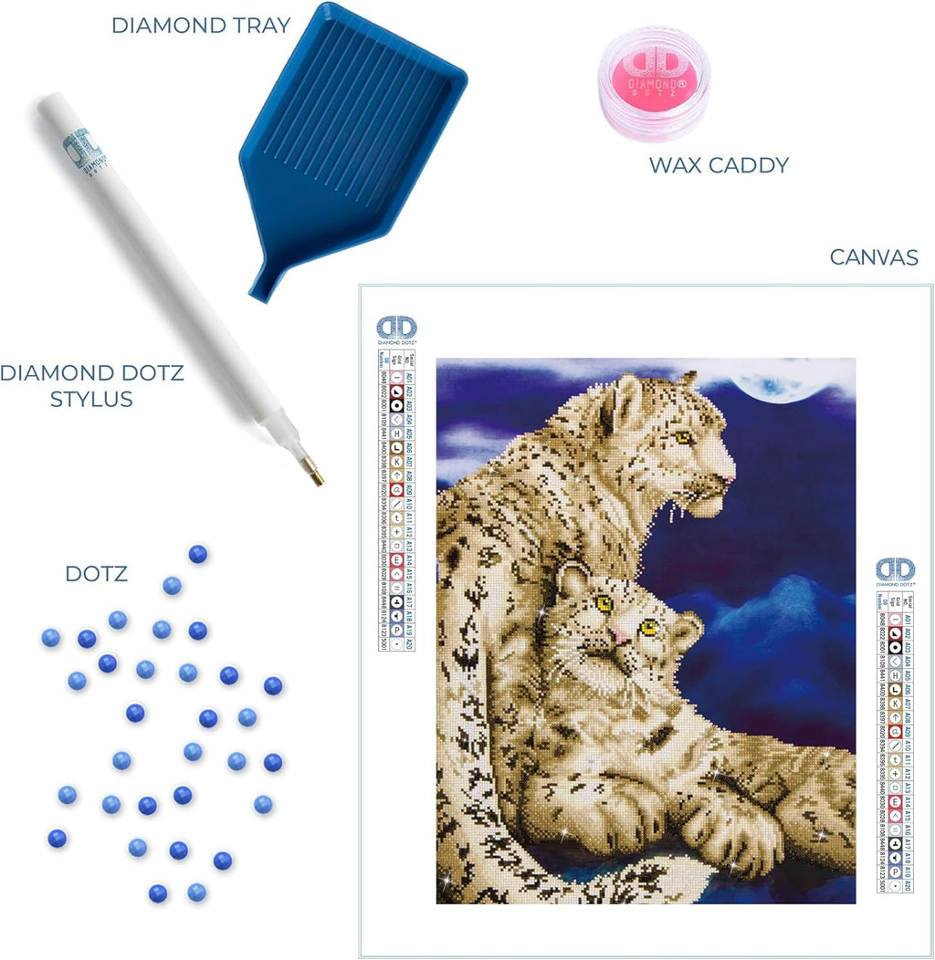 DIAMON DOT Sno Leopard Anima Diamon Paintin Kit fo Adult Diamon Ar Kit Relaxin Creativ Craf Ki wit Dot Gem 30.3inchx20.5inch