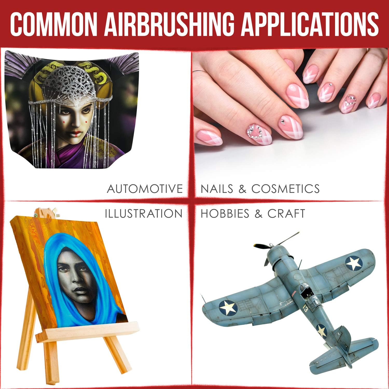 Maste Airbrus Hig Precisio G4 Dual-Actio Gravit Fee Airbrush 0. m Tip Smal 1/1 o Cup Ai Control