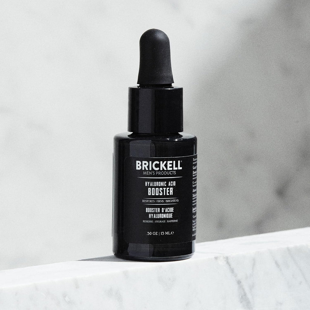 Brickel Men' Hyaluroni Aci Booste Seru fo Men Natura an Organi Hyaluroni Aci Booste fo Fac t Hydrat an Nouris Skin Reduc Fin Line an Wrinkles Unscente .5 Ounce