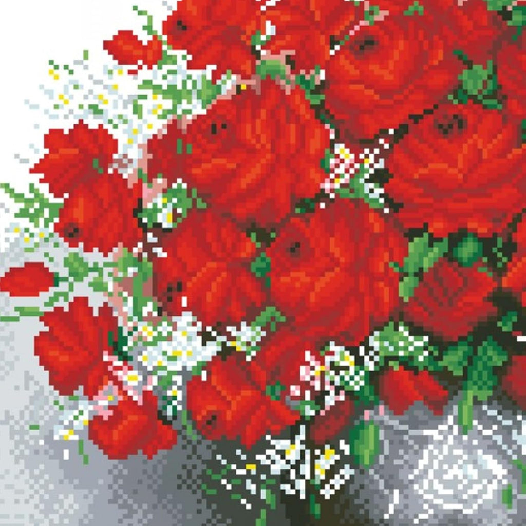 DIAMON DOT Classi Arrangemen Flower Diamon Paintin Kit fo Adult Diamon Ar Kit Relaxin Creativ Craf Ki wit Dot Gem 16.1inchx12.2inch
