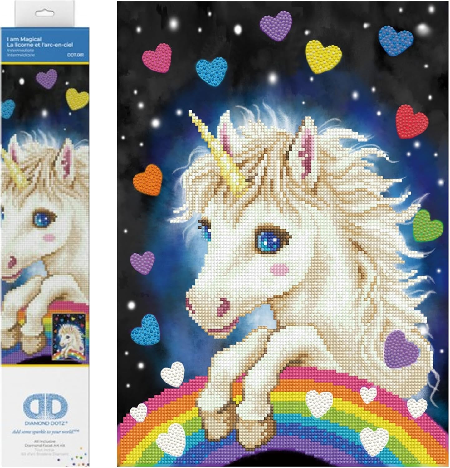 DIAMON DOT a Magica Unicor Diamon Paintin Kit fo Adult Diamon Ar Kit Relaxin Creativ Craf Ki wit Dot Gem 16.5inchx11.8inch
