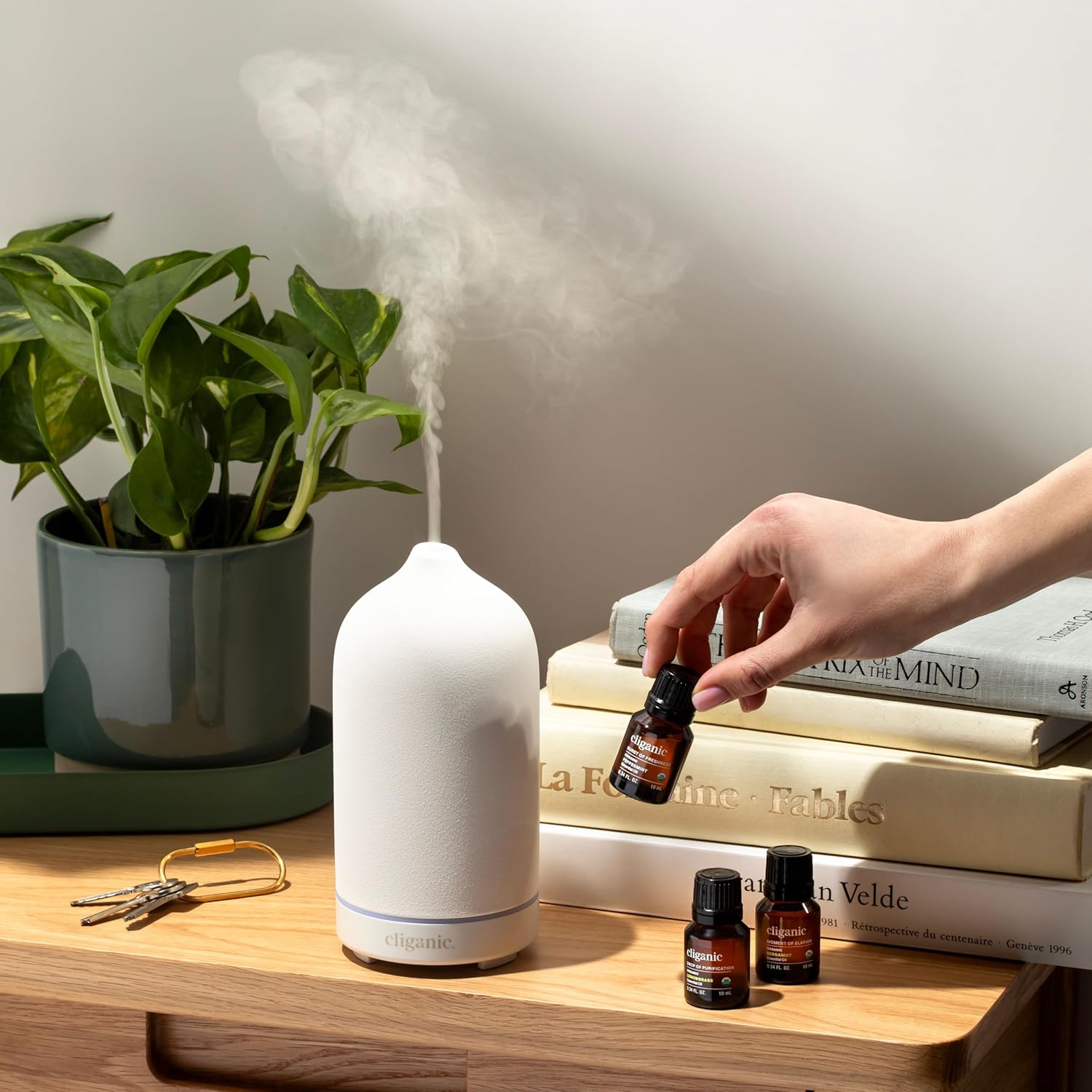 Cligani Organi Aromatherap Essentia Oil Se (To  Th Essentials) 100 Pur Natura Peppermint Lavender Eucalyptus Te Tree Lemongras Orang (Packagin Ma Vary)