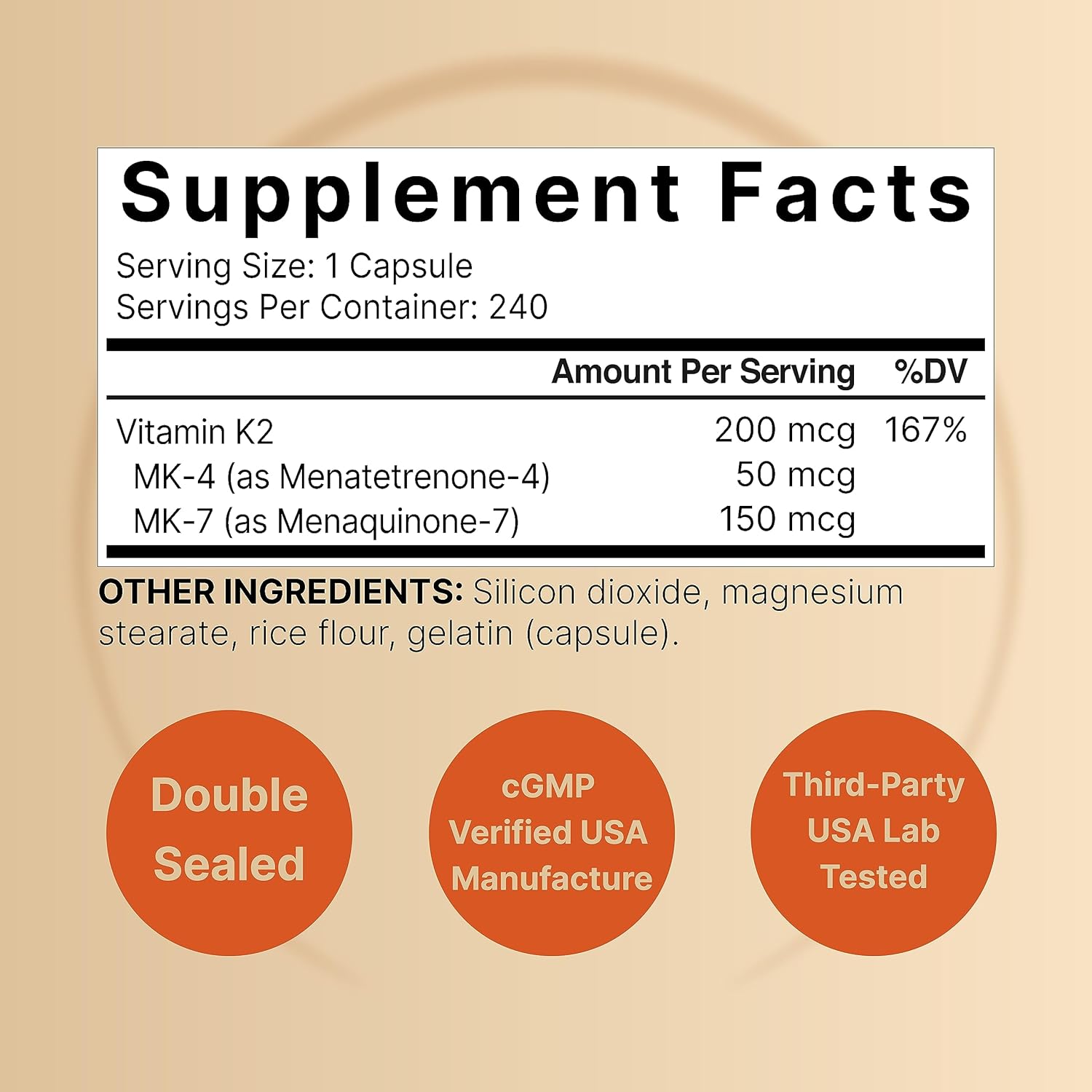 NatureBel Ful Spectru Vitami K Supplemen wit MK- MK-4 20 mcg 24 Capsule  i Formula Vitamin Comple Support Bone Joint an Hear Healt Non-GMO