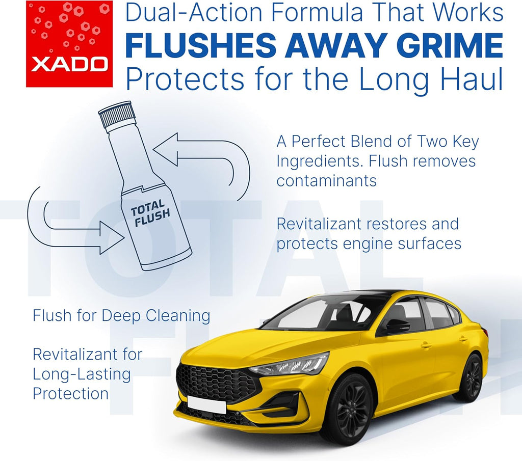 XAD Engin Oi Syste Cleane wit Anti-Carbo Effec Remove Contaminatio Engin Sludg ATOME Tota Flus Revitalizan (Bottle 250ml)