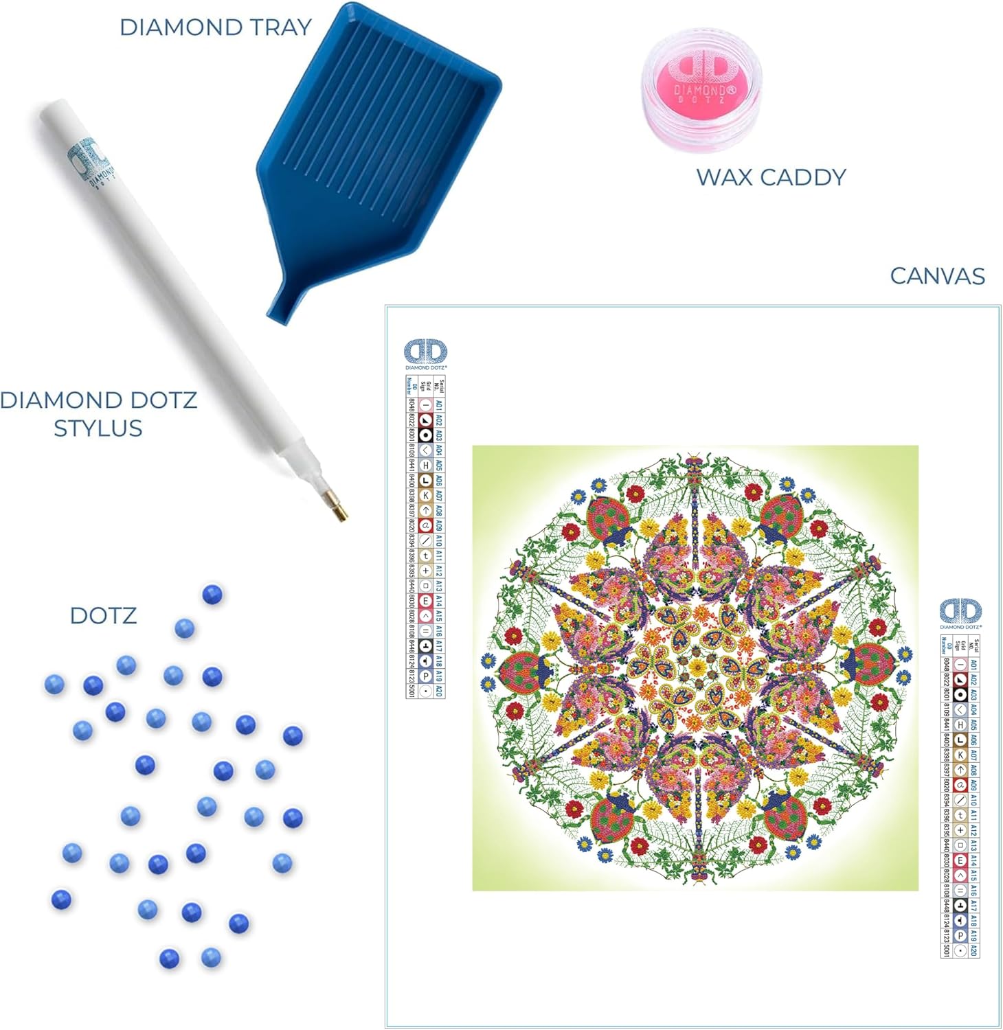 DIAMON DOT Kaleidoscop Garde Flora Diamon Paintin Kit fo Adult Diamon Ar Kit Relaxin Creativ Craf Ki wit Dot Gem 24.4inchx24.4inch