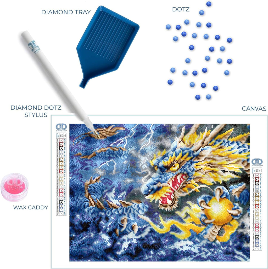 DIAMON DOT Mythica Drago Diamon Paintin Kit fo Adult Diamon Ar Kit Relaxin Creativ Craf Ki wit Dot Gem 18.5x26.7