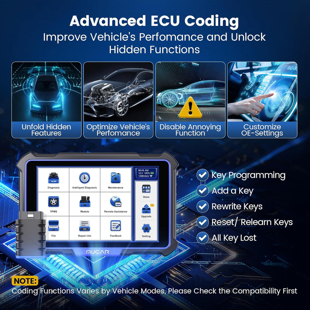 MUCA VO OBD Scanne Diagnosti Too wit Lifetim Fre Update Ful Syste Bidirectiona Sca Too wit 34 Rese Service EC Coding 3000 Activ Test Powe Balance Crankshaf Relearn FC SGW