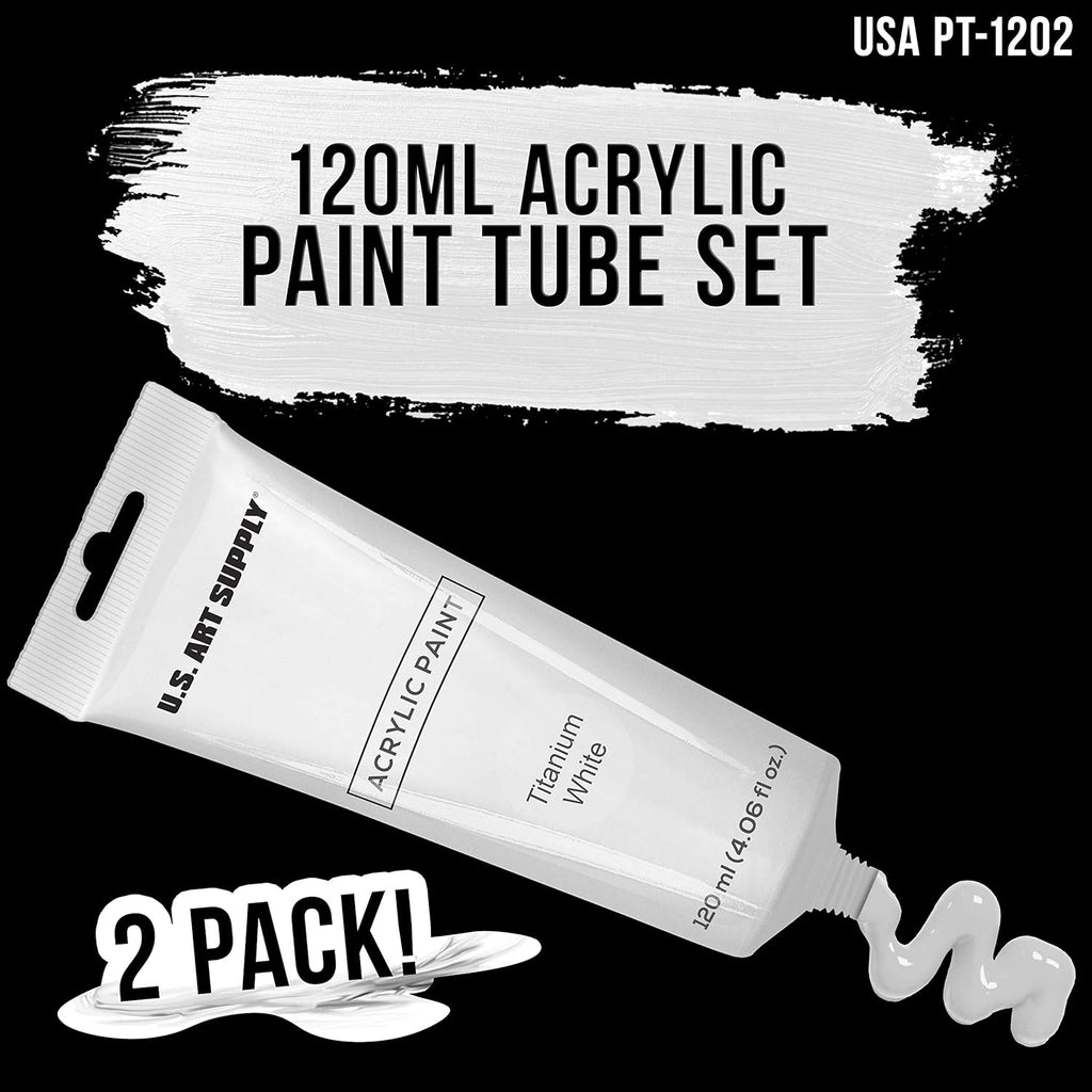 U.S Ar Suppl Titaniu Whit Oi Pain  Extra-Larg 120m Tube Hig Opacity Stron Tintin Strength Oi Paint fo Canva Painting Woo Media