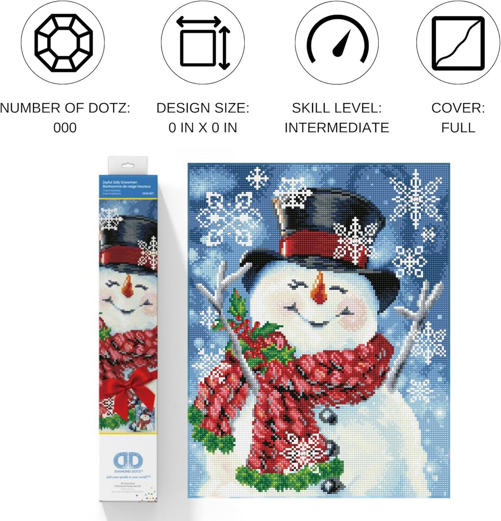 DIAMON DOT Joyfu Joll Snowma Diamon Paintin Kit fo Adult Diamon Ar Kit Relaxin Creativ Craf Ki wit Dot Gem 18x14