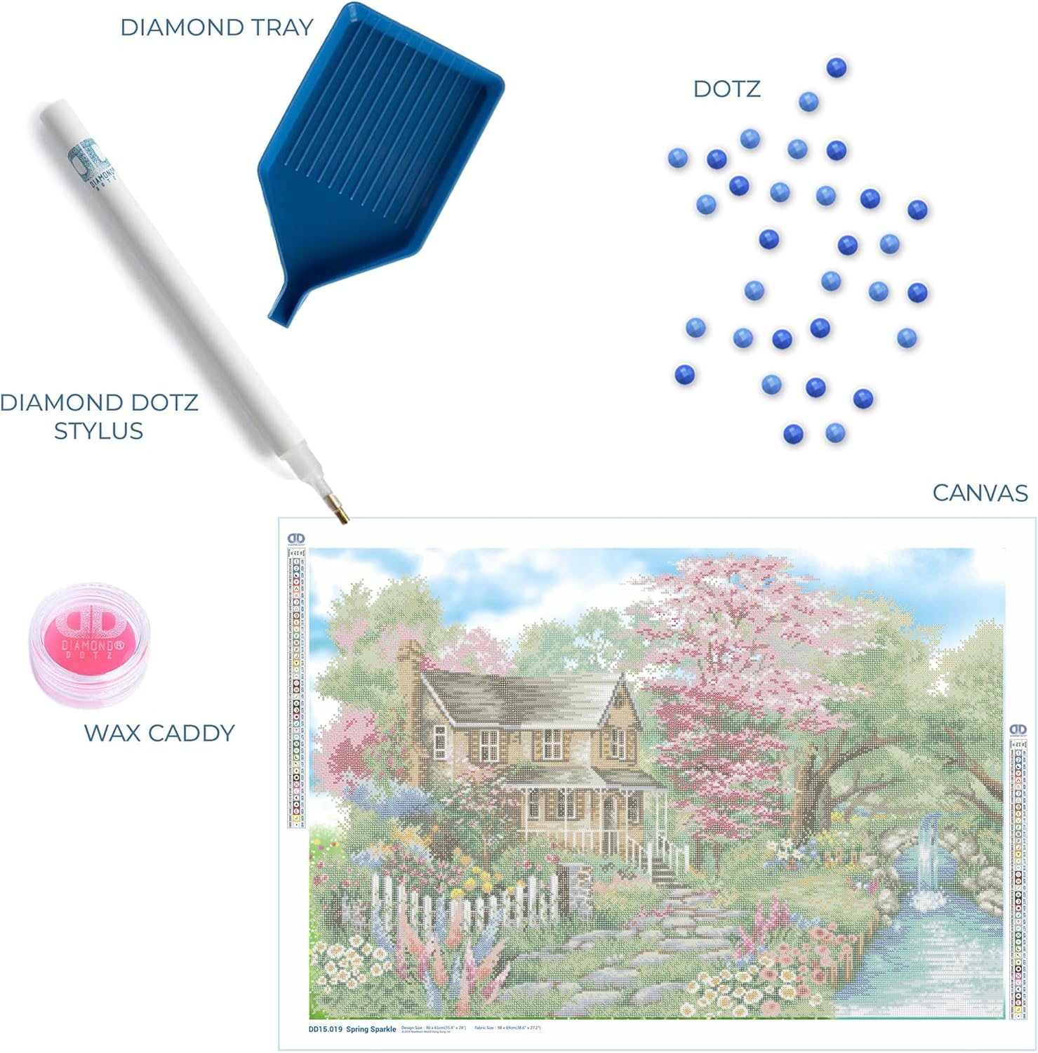 DIAMON DOT Sprin Sparkl Diamon Paintin Kit fo Adult Diamon Ar Kit Relaxin Creativ Craf Ki wit Dot Gem 35.4x24