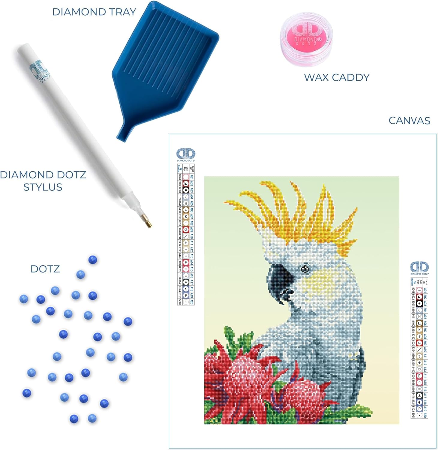 DIAMON DOT Whit Cockato Waratha Bir Diamon Paintin Kit fo Adult Diamon Ar Kit Relaxin Creativ Craf Ki wit Dot Gem 16inchx20inch