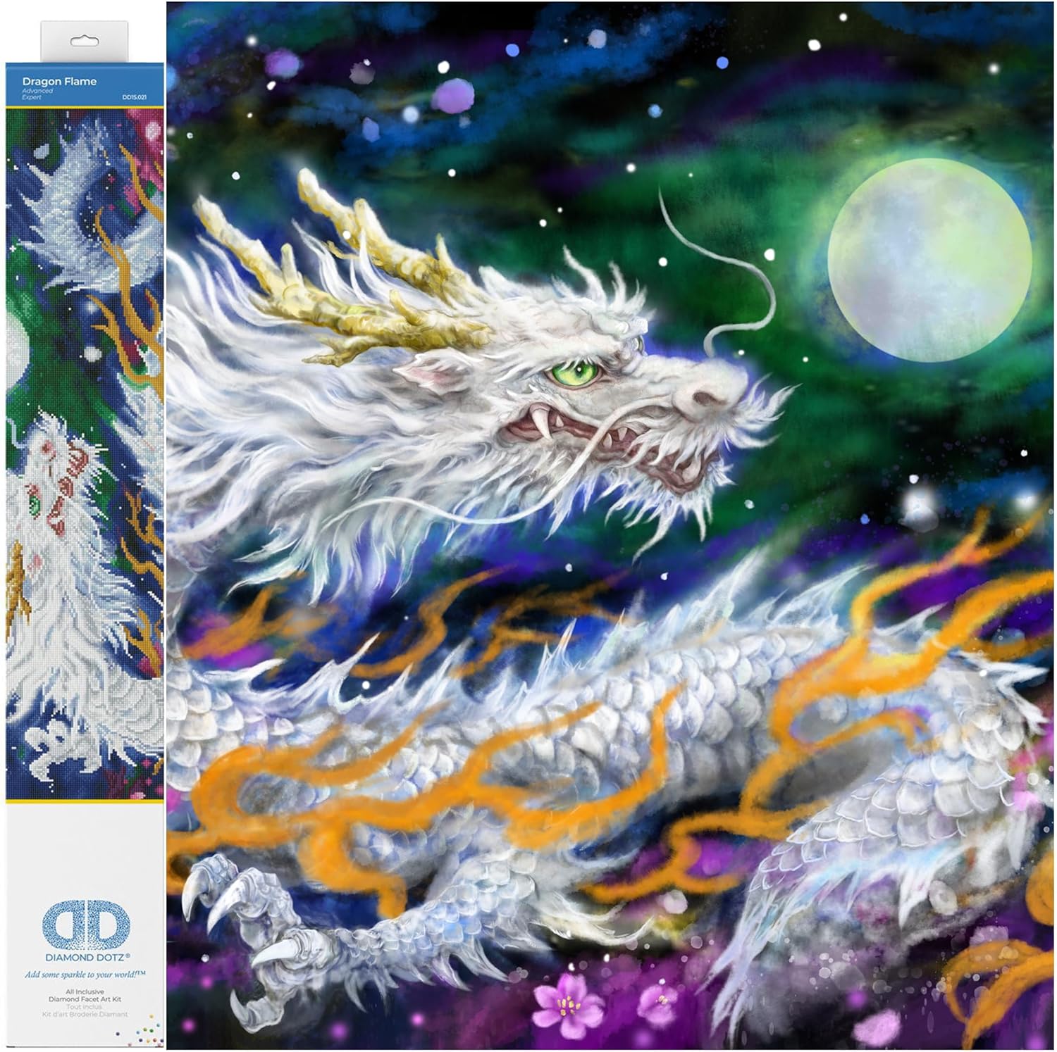 DIAMON DOT Drago Flam Mythica Diamon Paintin Kit fo Adult Diamon Ar Kit Relaxin Creativ Craf Ki wit Dot Gem 35inchx23inch