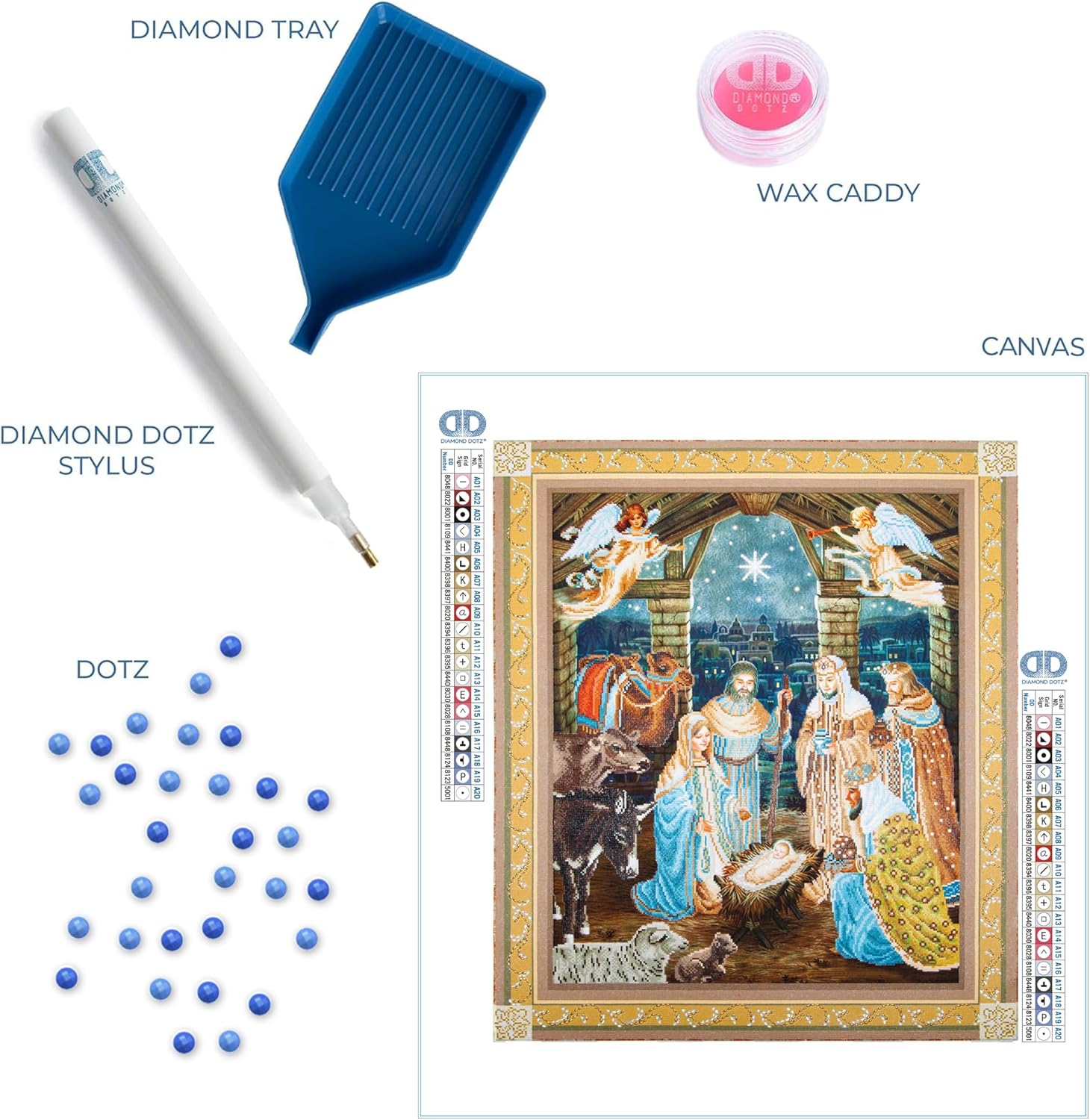 DIAMON DOT Nativit Scen Diamon Paintin Kit fo Adult Diamon Ar Kit Relaxin Creativ Craf Ki wit Dot Gem 39x33