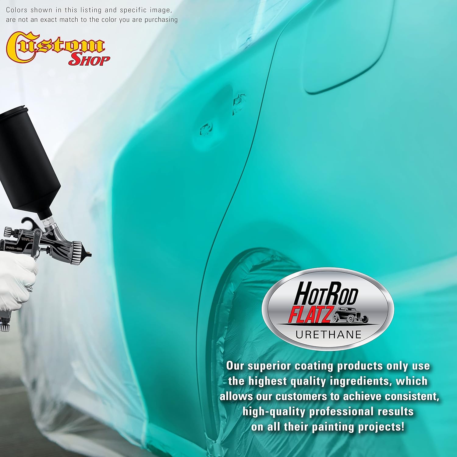 Custo Sho Tropica Turquois Ho Ro Flat Fla Matt Sati Urethan Aut Pain Complet Quar Pain Ki Professiona Lo Shee Automotive Ca Truc Coating 4: Mi Ratio