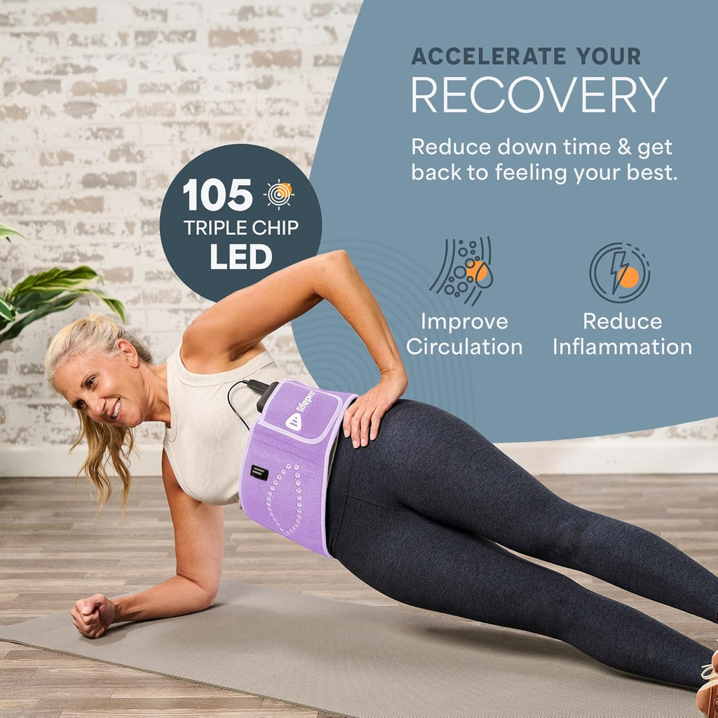 Lifepro Red Light Therapy Belt ¨C Infrared Red Light Therapy for Body, Back Pain and Shoulder - 660nm & 850nm Near Infrared Heating Pad ¨C Adjustable & Portable for Wellness & Relaxation