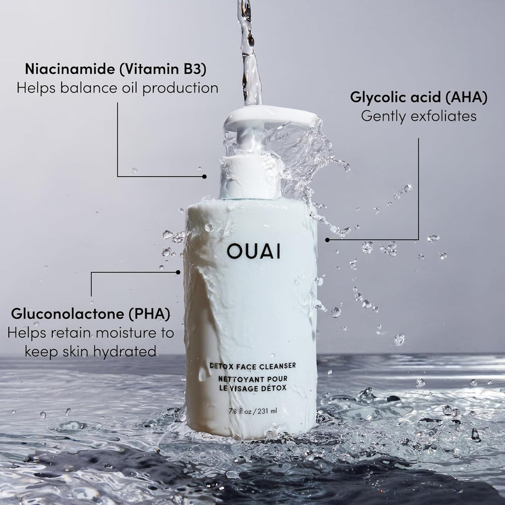 OUA Deto Facia Cleanse Dee Cleansin Fac Was wit Glycoli Acid Niacinamid PH Remove Sweat Dir Oi Withou Dryin Gentl Fac Cleanse fo Post-Workou (7. F Oz)