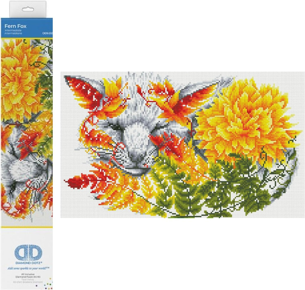DIAMON DOT Fer Fo Anima Diamon Paintin Kit fo Adult Diamon Ar Kit Relaxin Creativ Craf Ki wit Dot Gem 12.6inchx20.5inch